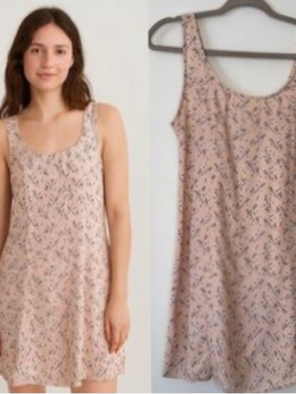 American eagle Pale Pink Floral babydoll mini dress NWOT Size XS